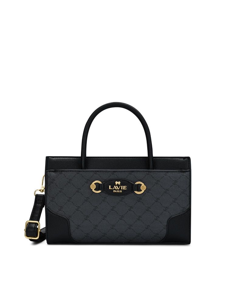 Lavie Paris Women's Raymond Satchel Bag with Detachable Strap -Charcoal (MEDIUM)-picture-24
