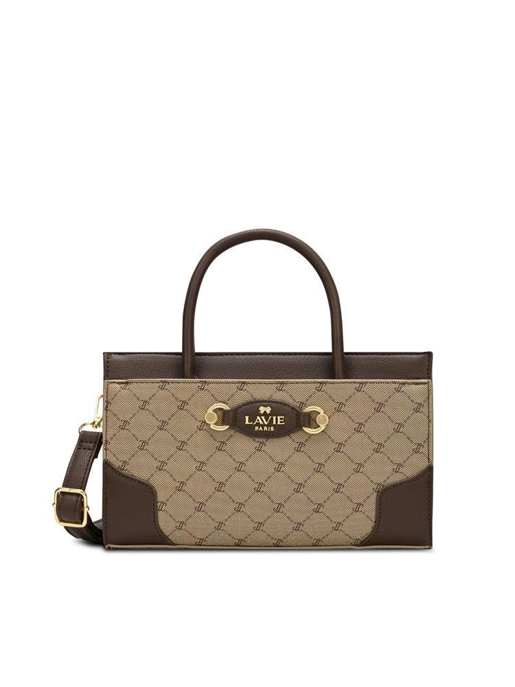 Lavie Paris Women's Raymond Satchel Bag with Detachable Strap -Khaki (MEDIUM)-image-7