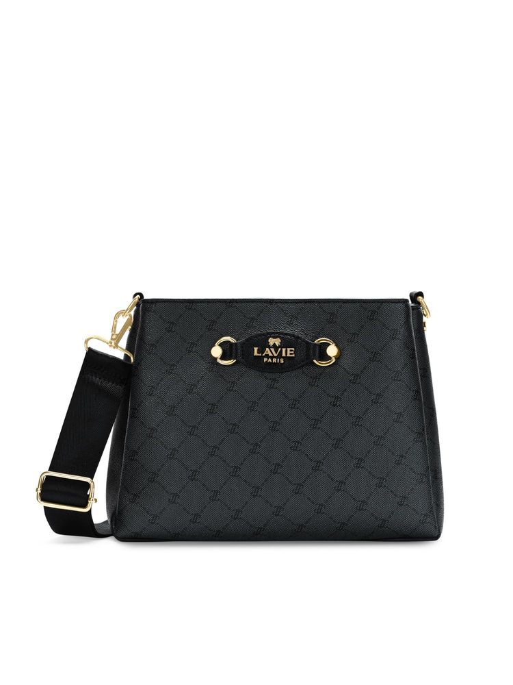 Lavie Paris Women's Lior 3 Compartment Sling Bag -Charcoal (LARGE)-picture-25