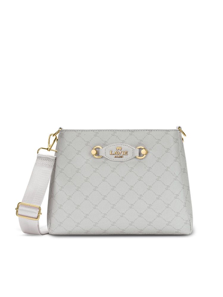 Lavie Paris Women's Lior 3 Compartment Sling Bag -Off White (LARGE)-picture-15