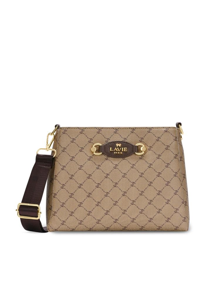 Lavie Paris Women's Lior 3 Compartment Sling Bag -Khaki (LARGE)-picture-11