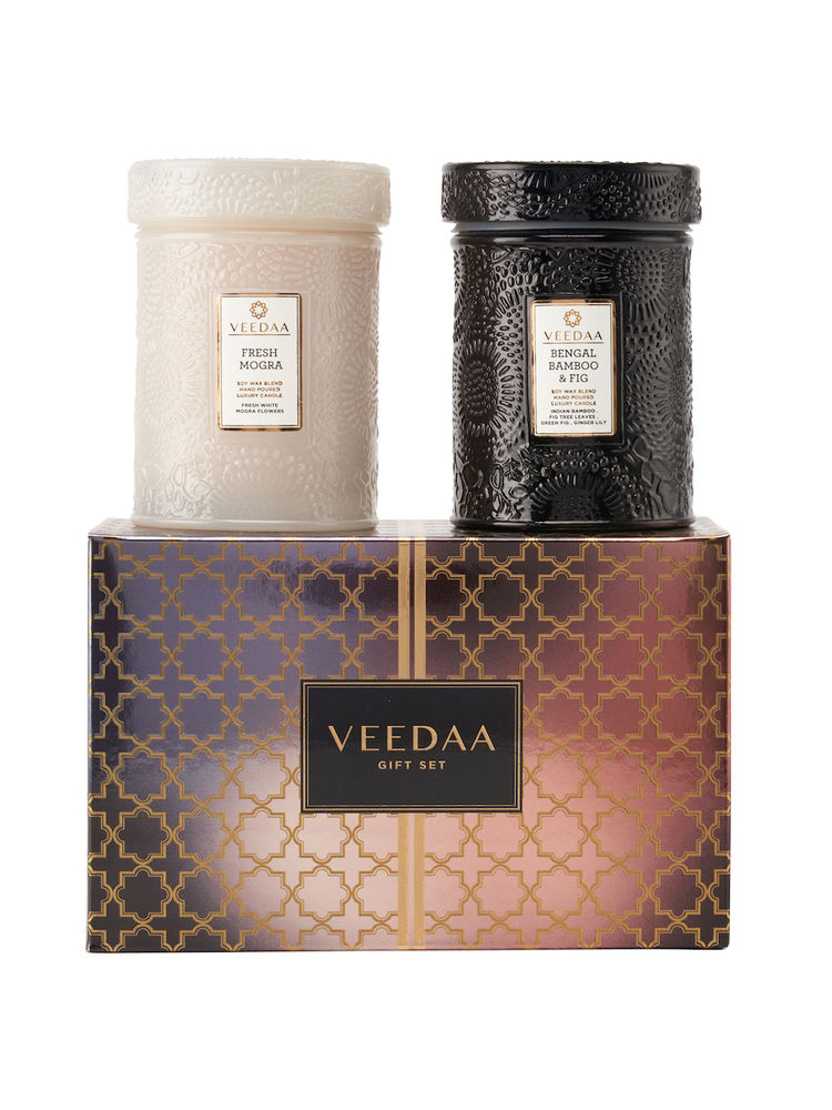 Veedaa Candles Mandala Glass Duo Gift Set Style 1-image-15