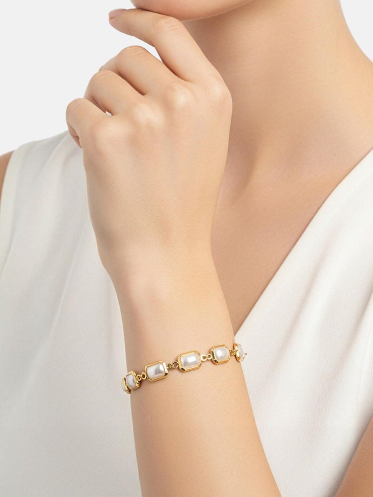 Carlton London White Silver Plated Labubu Bracelet-picture-23