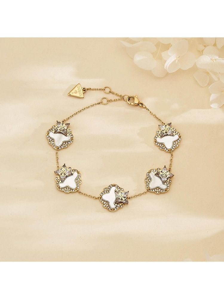 Guess Wild Flower Yellow Gold Womens Bracelet-image-9