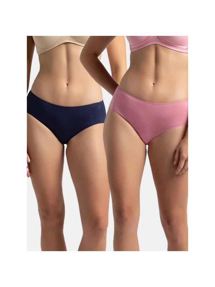 Jockey 1802 Women Micro Modal Elastane Hipster - C.Rose & Classic Navy (Pack of 2)-picture-17