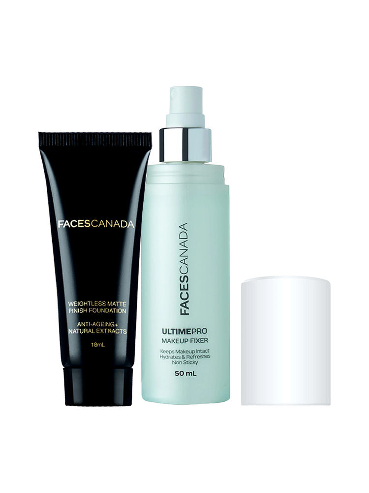 Faces Canada Face Combo - Fixer + Weightless Foundation (Natural)