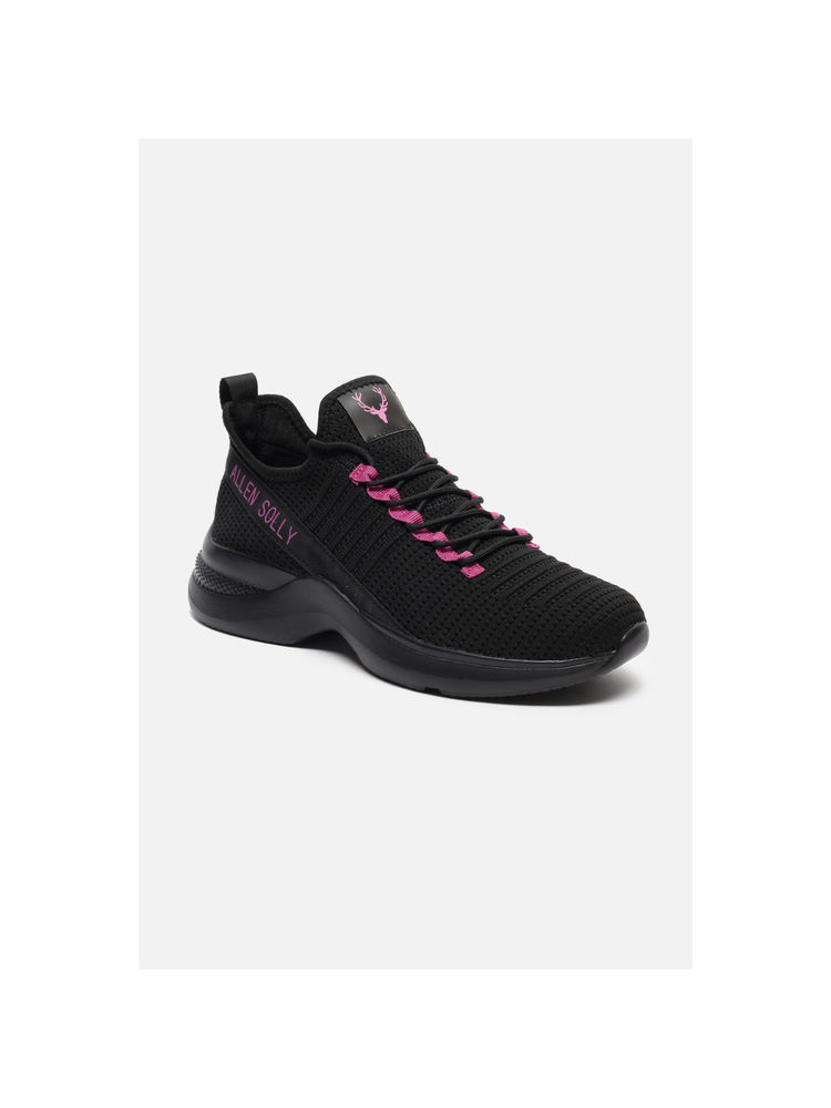 Allen Solly Women Black Lace Up Running Shoes-picture-37