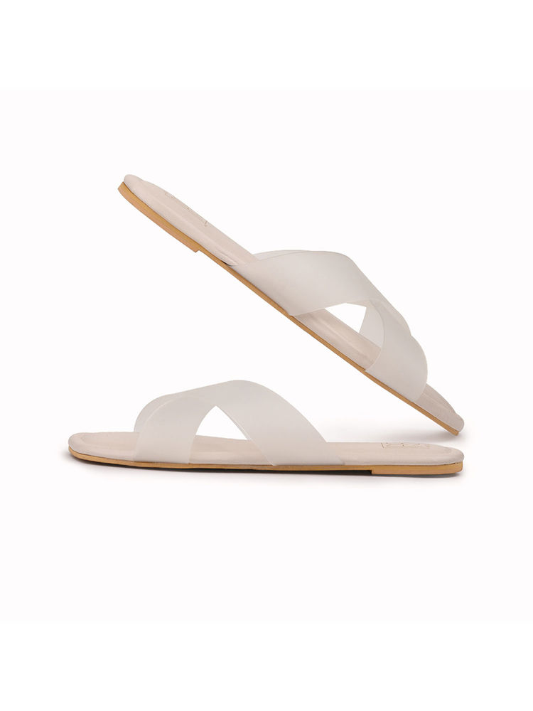 Noosh Frost Criss Cross Slippers White-picture-25