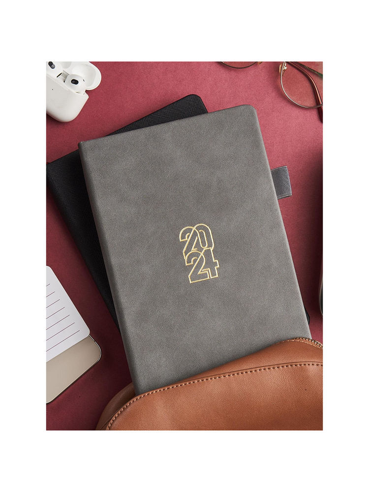 Doodle Collection A5 Vegan Leather Hard Bound Productivity Planner Kit (2024)