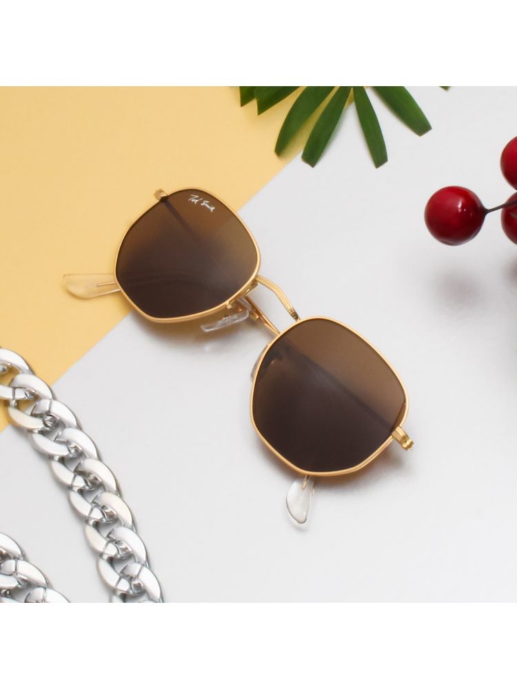 TED SMITH UV Protection Hexagonal Sunglasses for Men Women Stylish Trending Fashion (50)-picture-28
