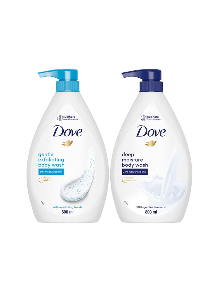 Dove Bestseller Body Wash Value Pack - Deep Moisture & Gentle Exfoliating Combo