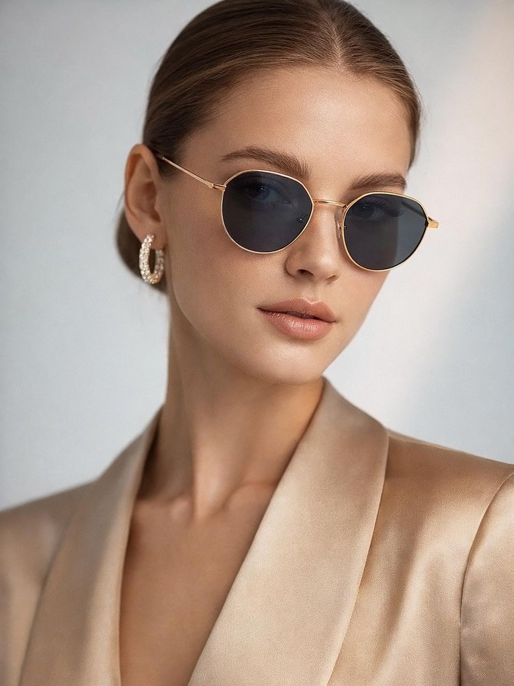 Carlton London Women Gold and Black Toned Uv Protected Lens Rectangle Sunglasses-picture-19