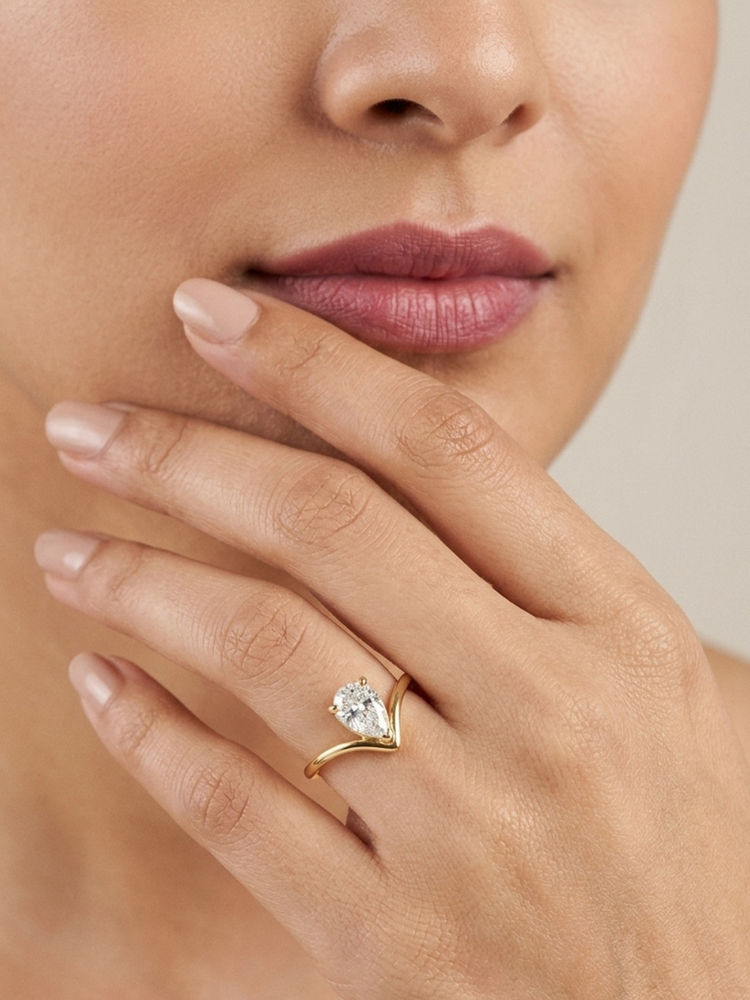 RACHIVA Women White Stones Stainless Steel Ring-image-35