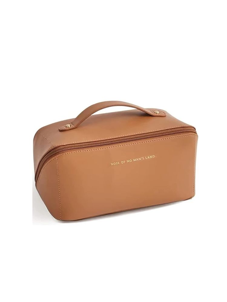 Awestuffs Luxury, Portable Waterproof Pu Leather Make Up & Cosmetic Bag