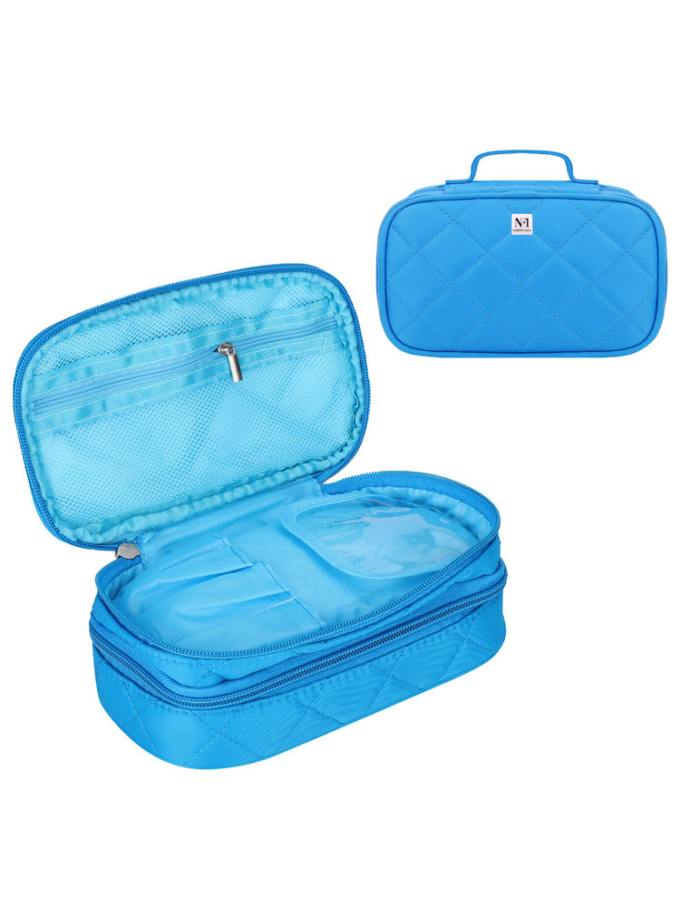 NFI Essentials Blue Solid Cosmetic Pouch-picture-20
