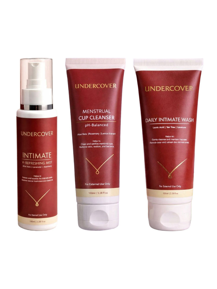 Undercover Intimate V-Refreshing Mist, Menstrual Cup Cleanser And Daily Intimate Wash Combo-picture-5