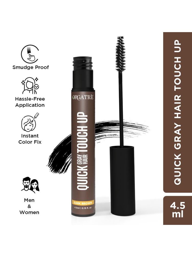 Orgatre Quick Gray Hair Touch Up Instant Hair Root Touch Up - Dark Brown