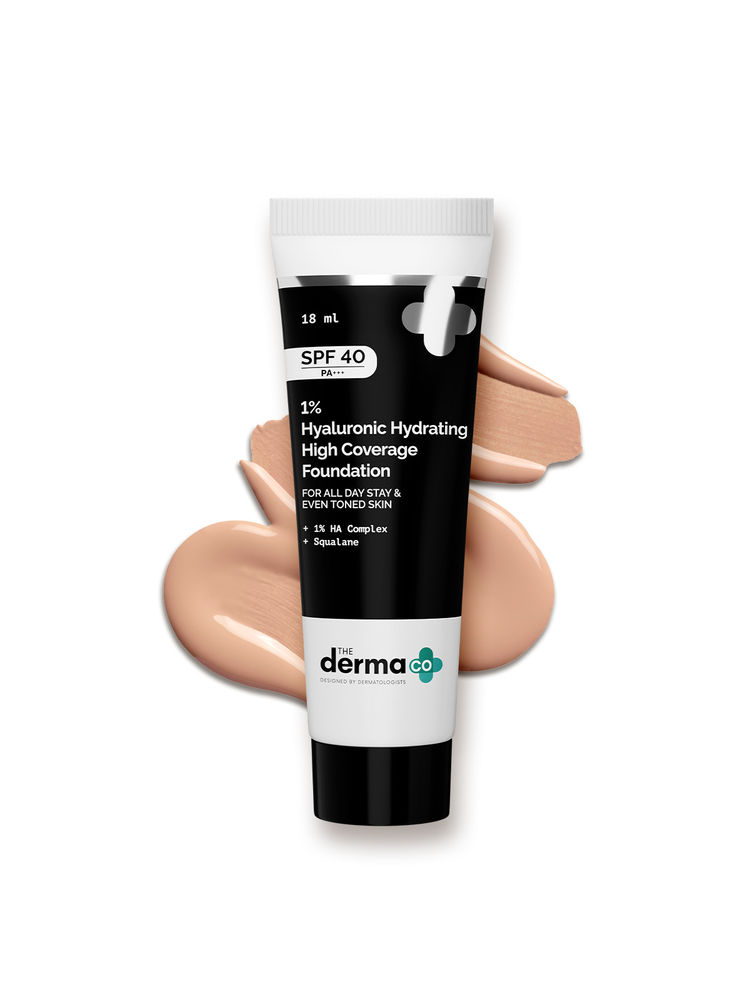 The Derma Co 1% Hyaluronic Hydrating High Coverage Foundation With SPF 40 PA+++-picture-10