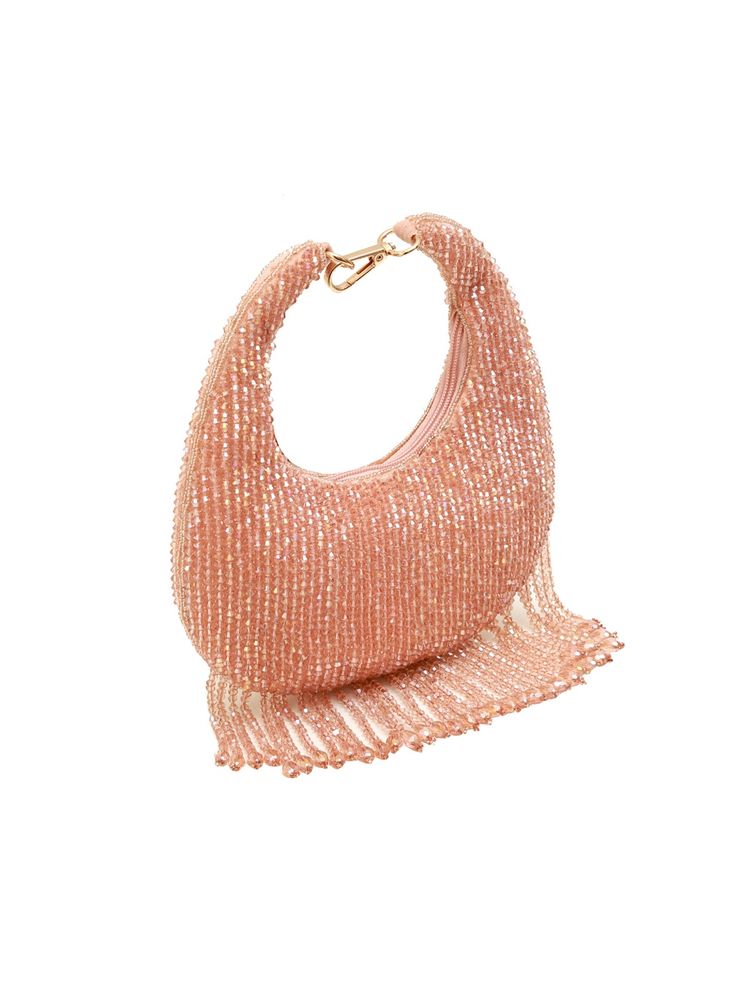 THE TAN CLAN Peach Sera Drop Pearls Handbag-picture-20