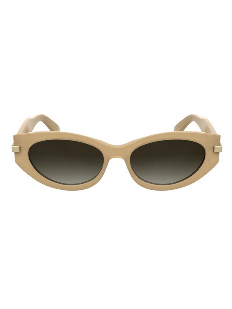 calvin klein fashion Calvin Klein Women Smoke Lens Opaline Beige Oval Sunglasses (CK 25502 209 54 S ) 54-picture-17