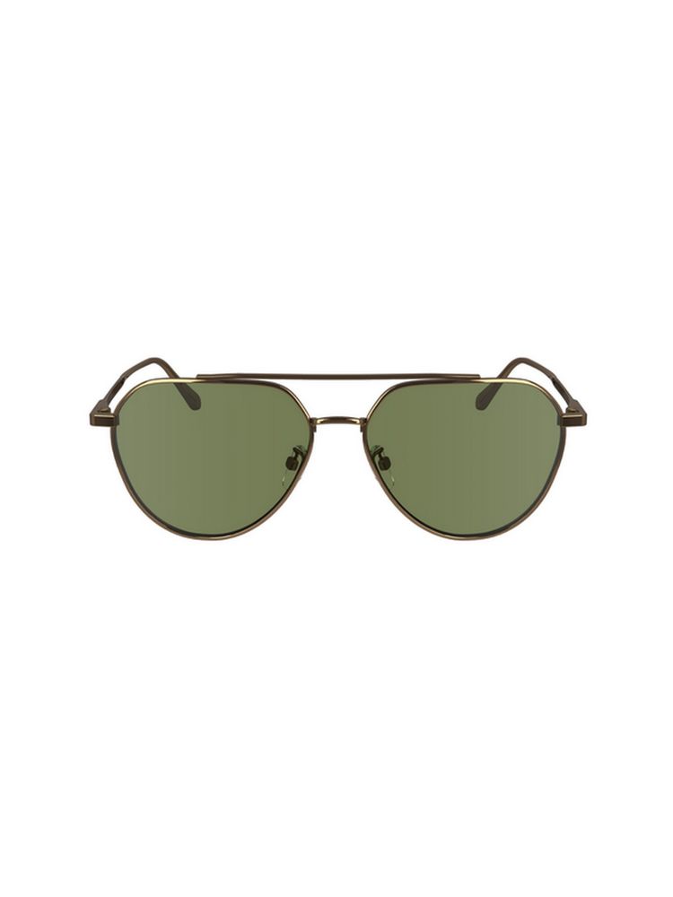 calvin klein fashion Calvin Klein Unisex Green Lens Brown Aviator Sunglasses (Ck 24100 771 57 S) 57-picture-12