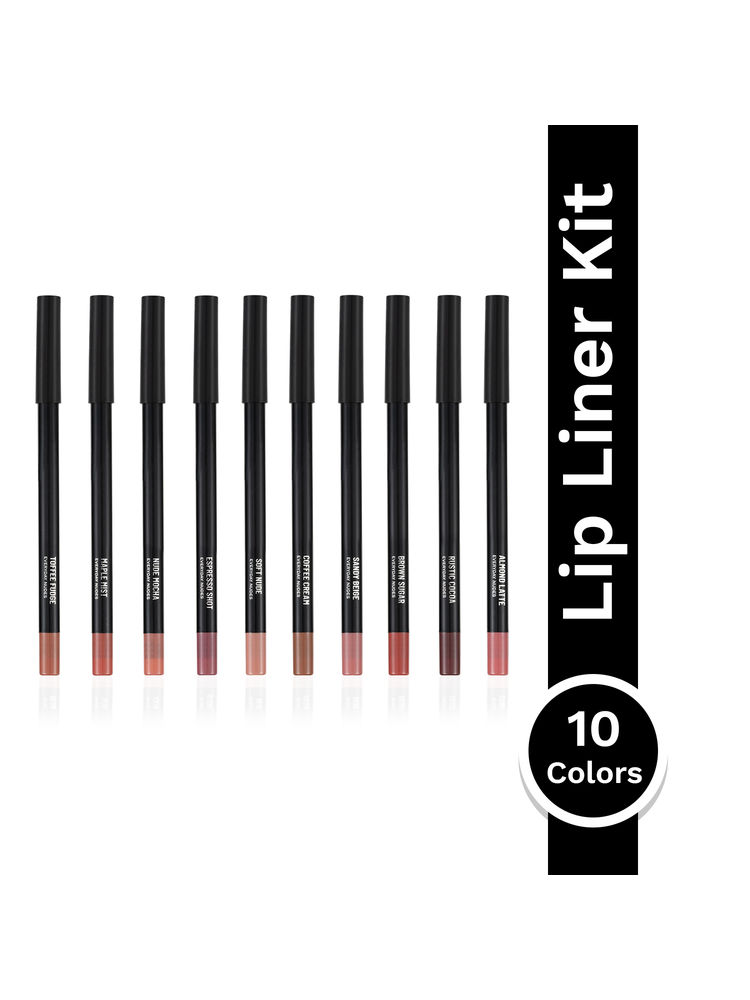 PAC 24H Lip Liner Kit - Everyday Nudes - 10 Colors