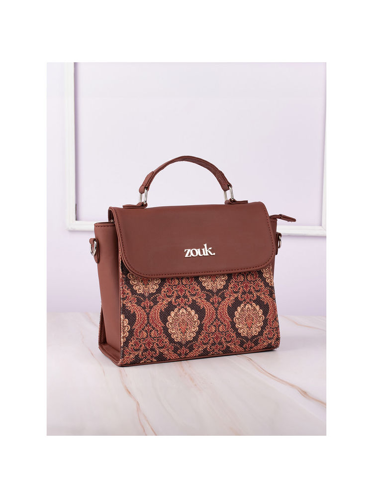 Zouk Jodhpur Damask Statement Sling Bag-image-43