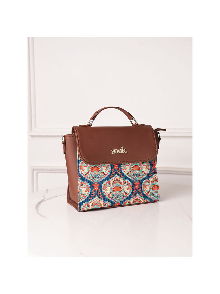 Zouk Kovil Blue Statement Sling Bag-image-44