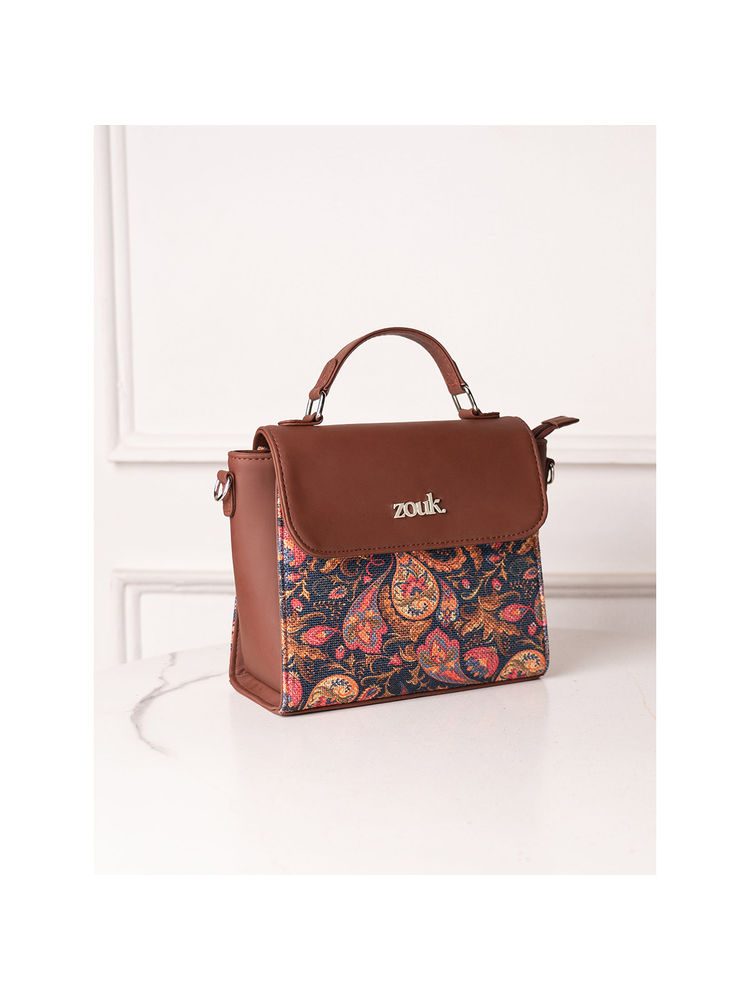 Zouk Paisley Print Statement Sling Bag-image-46