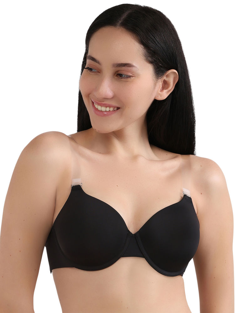 Wacoal Women Backless Multiway Padded Wired T-Shirt Bra-Black-picture-35