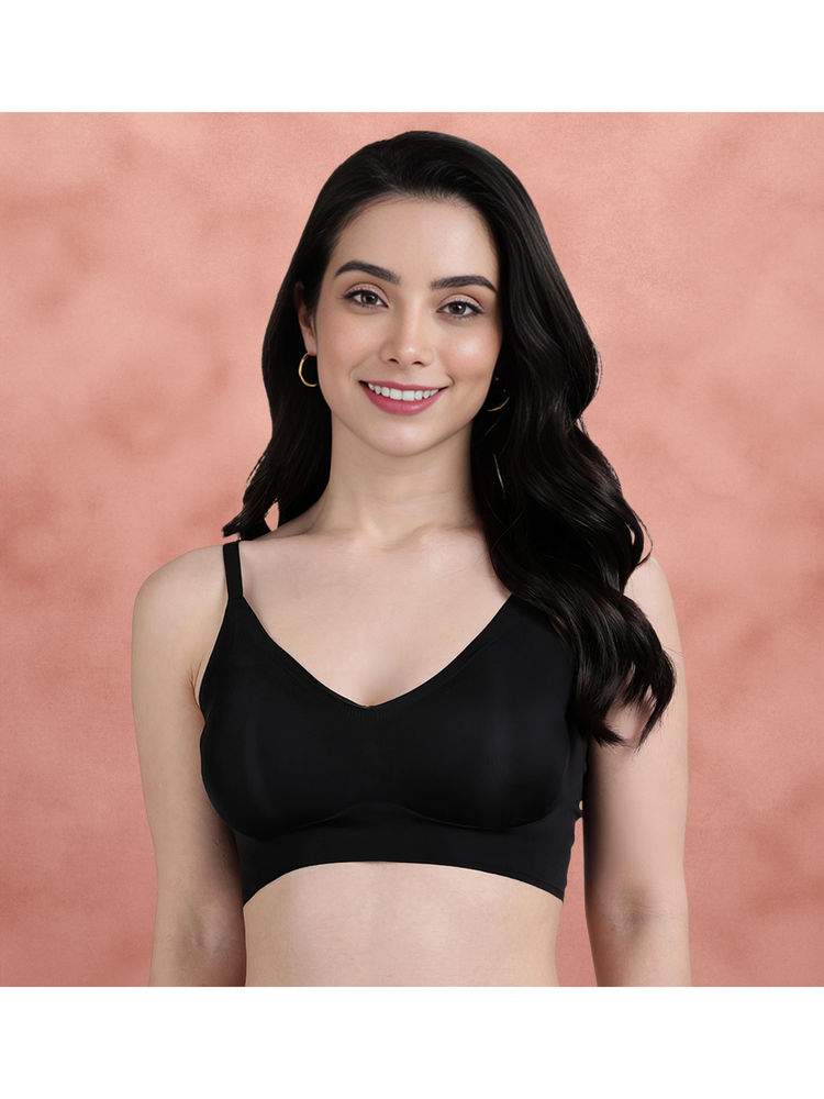 Shyaway Black Beauty Wide Side Coverage Padded T-Shirt Bra-image-13