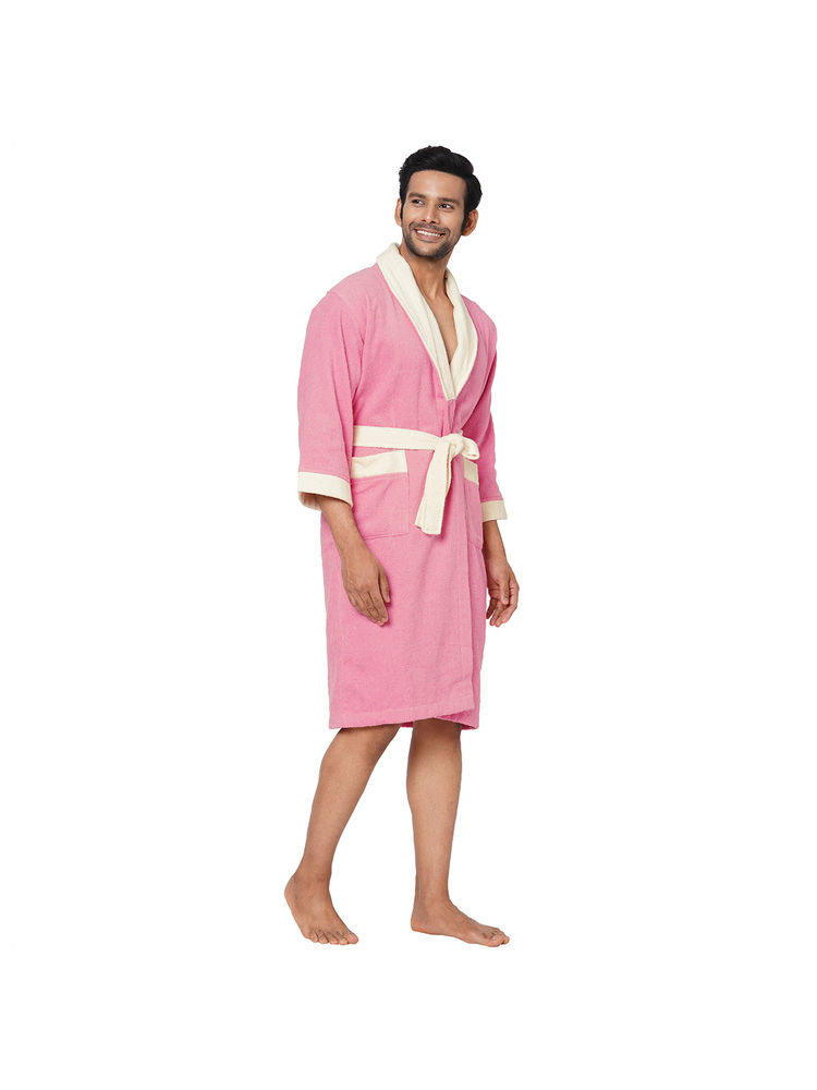 Spaces Cotton Bath Robe High Absorbency Quick To Dry Light Weight Smart Color (L)-image-3