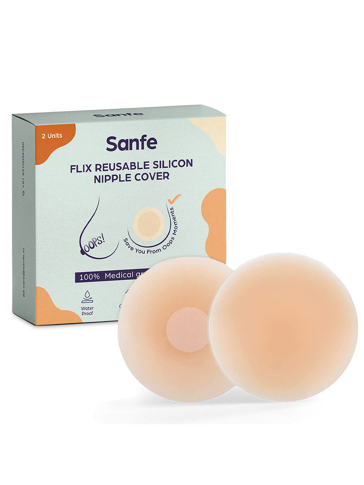 Sanfe Reusable Waterproof Silicone Nipple Cover-image-2