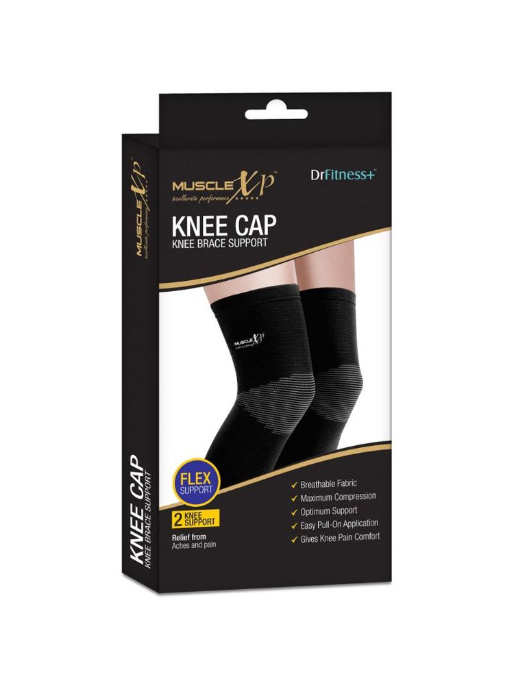 MuscleXP Drfitness+ Knee Cap & Brace Knee Compression Support For Men & Women