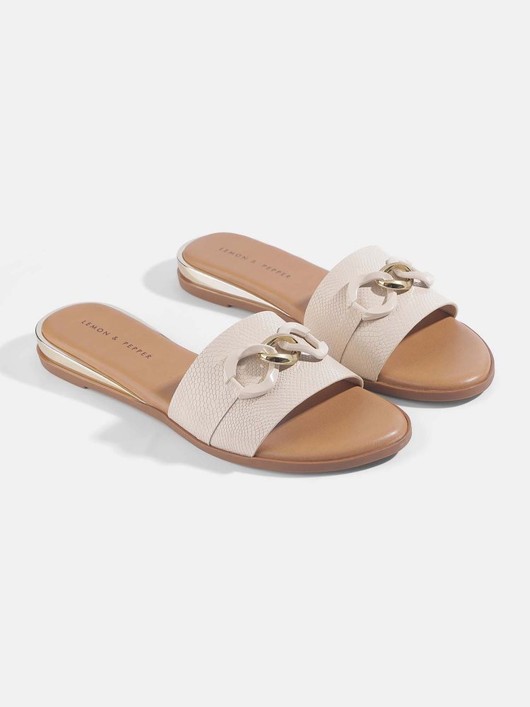 Lemon & Pepper Women Cream Flats-picture-18