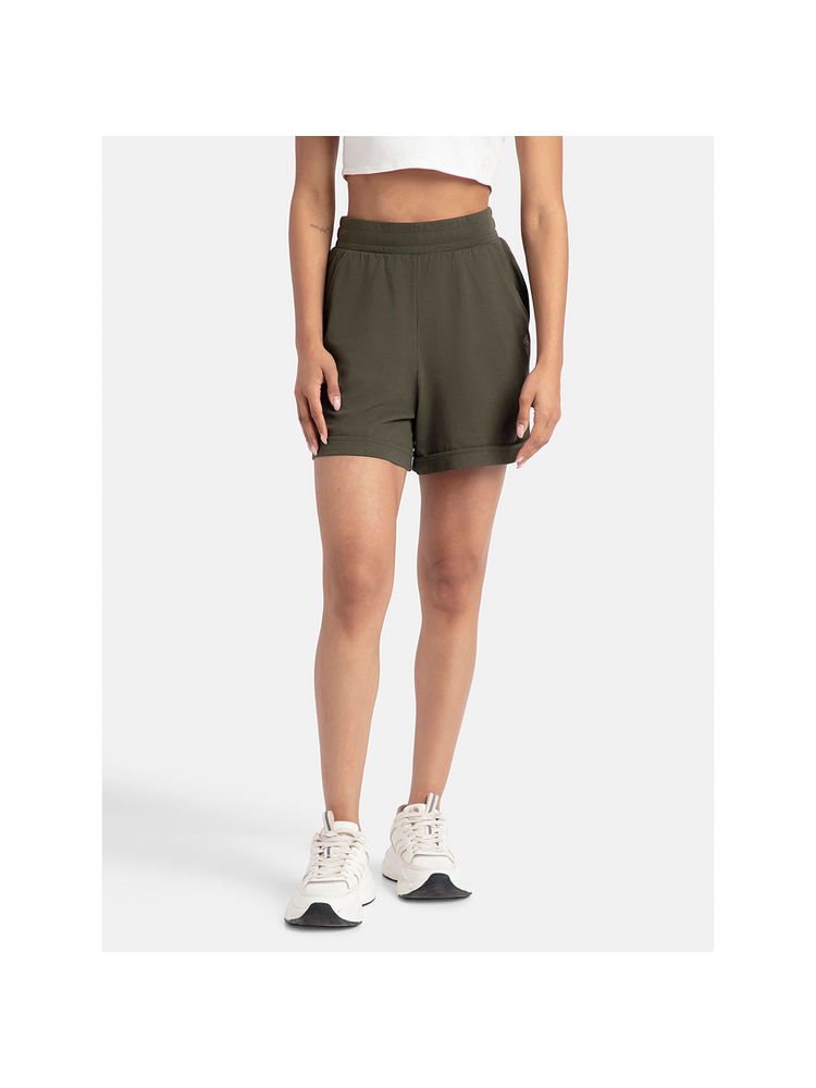Jockey A157 Women Super Combed Cotton Rich Straight Fit Shorts - Deep Depths-picture-27