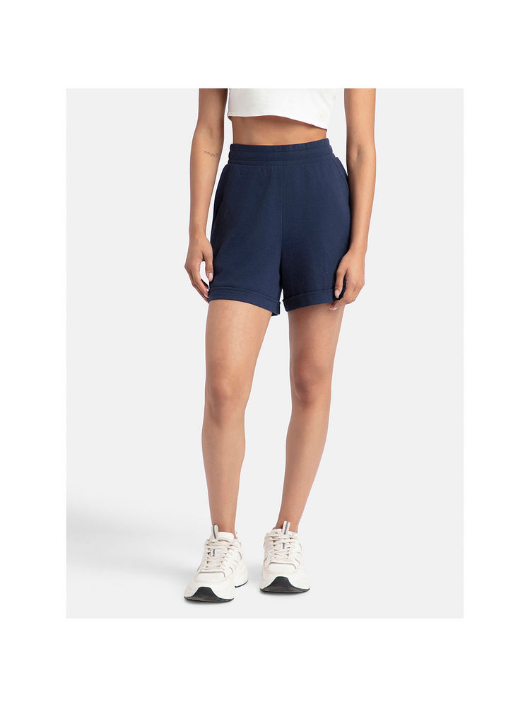 Jockey A157 Women Super Combed Cotton Rich Straight Fit Shorts - Navy Blazer-picture-22