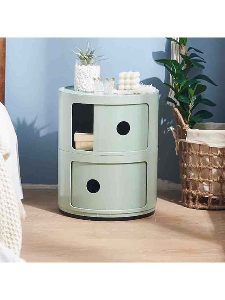 The Artment Green 2 Tier Totem Tower Cylindrical Storage Cabinet-picture-23