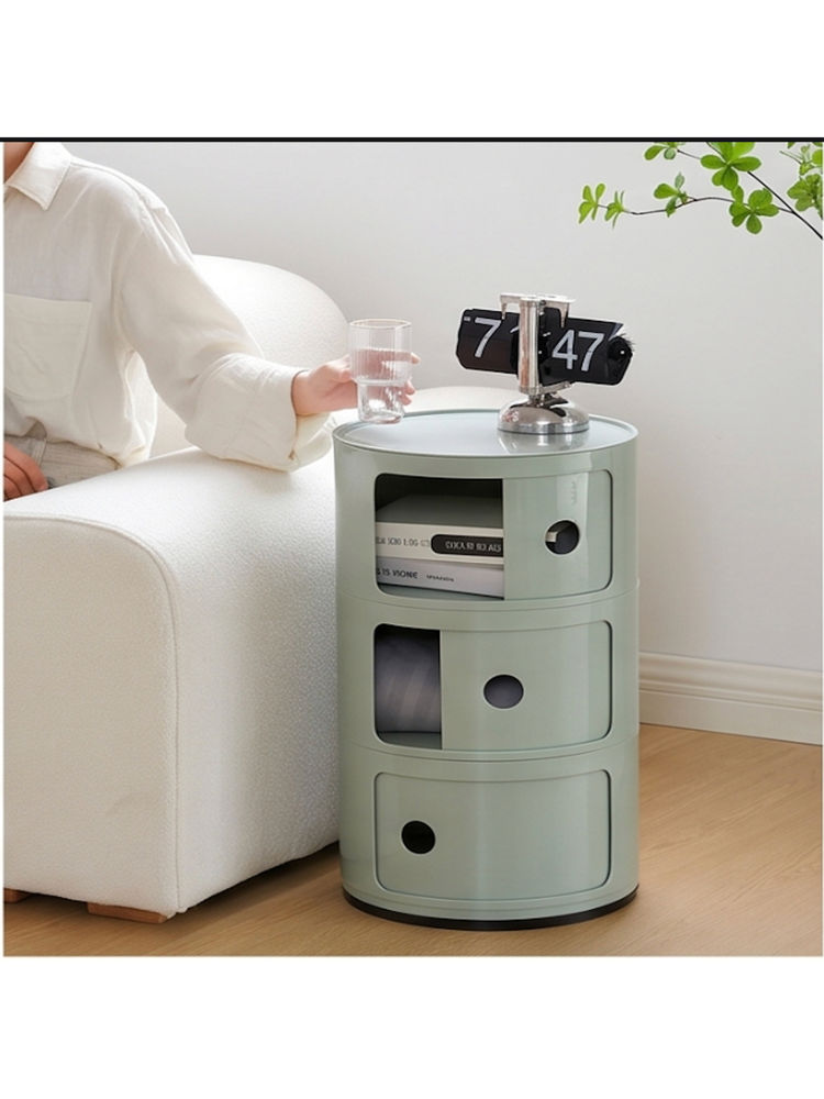 The Artment Green 3 Tier Totem Tower Cylindrical Storage Cabinet-picture-14