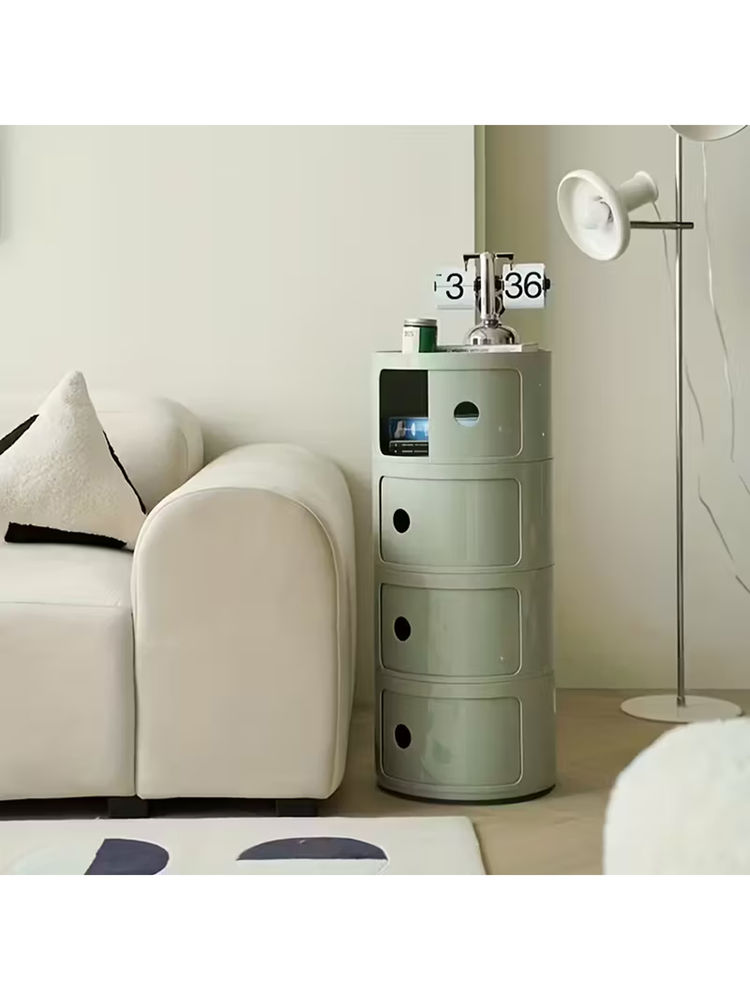 The Artment Green 4 Tier Totem Tower Cylindrical Storage Cabinet-picture-7