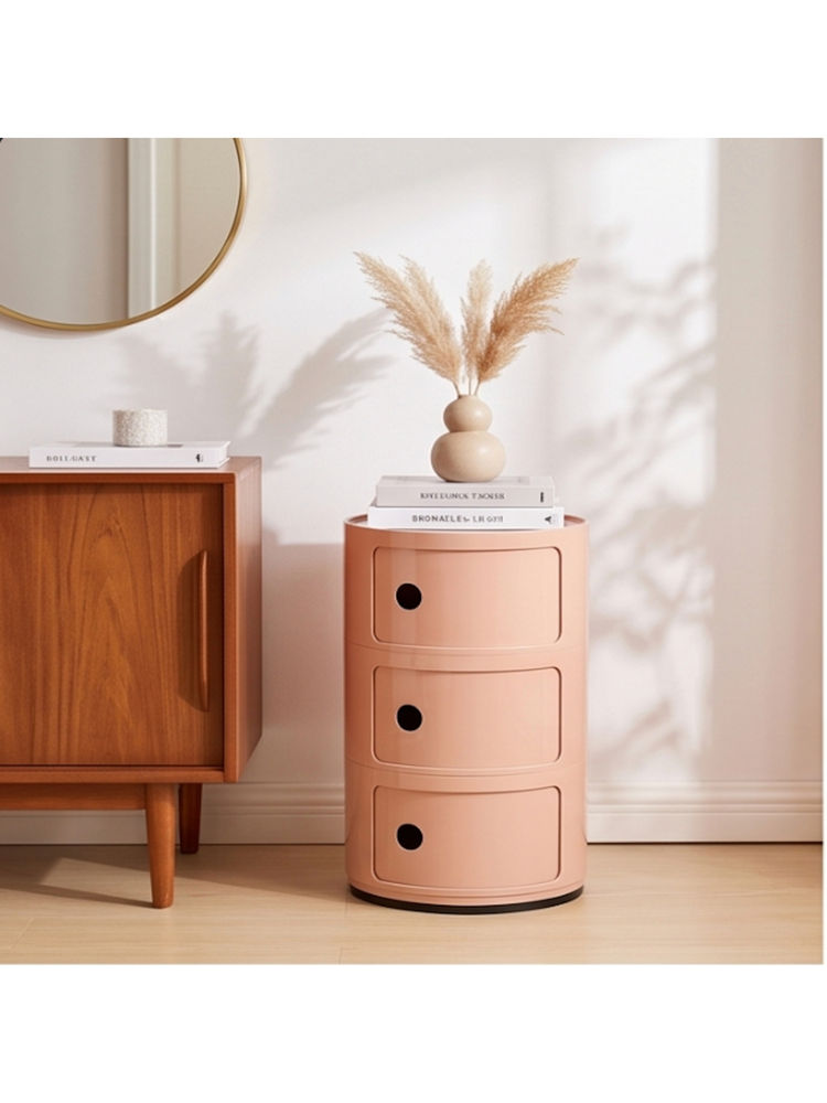 The Artment Pink 3 Tier Totem Tower Cylindrical Storage Cabinet-picture-32