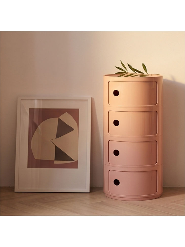 The Artment Pink 4 Tier Totem Tower Cylindrical Storage Cabinet-picture-30