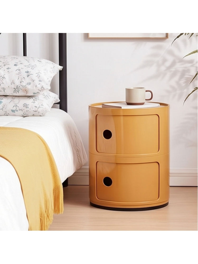 The Artment Yellow 2 Tier Totem Tower Cylindrical Storage Cabinet-picture-26