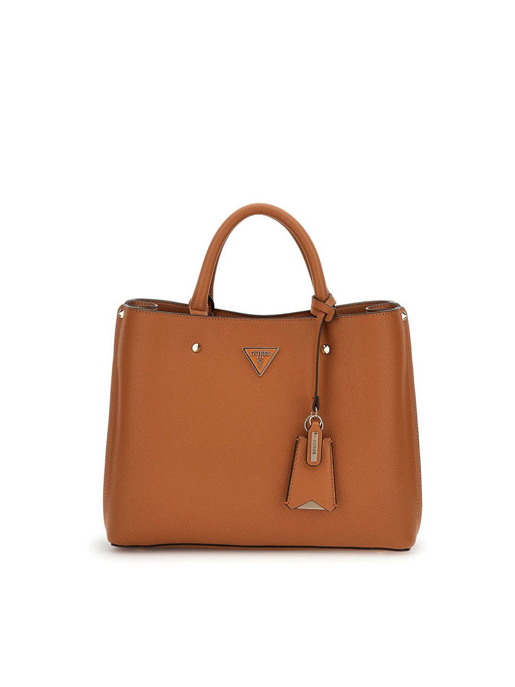 guess fashion Guess Tan Solid Meridian Girlfriend Satchel Bag with Detachable Strap-picture-19