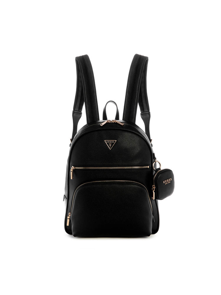 Guess Black Solid Power Play Tech Backpack with Pouch (Set of 2) (L)-image-38