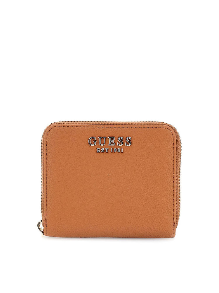 Guess Cognac Solid Laurel Zip Around Wallet (S)-image-1