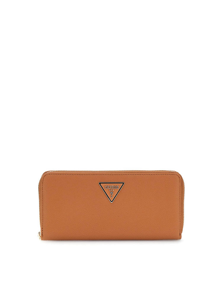 Guess Cognac Solid Laurel Zip Around Wallet (L)-image-45