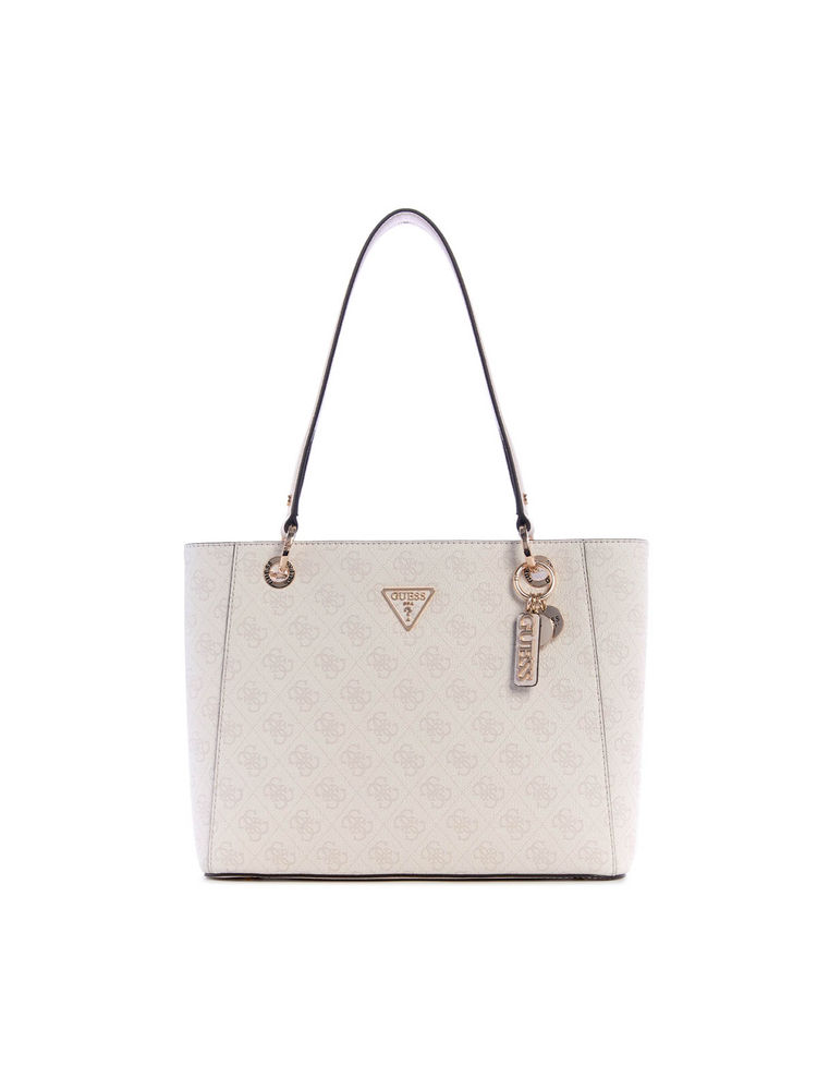 Guess White Logo Printed Noelle Tote Bag (S)-image-6