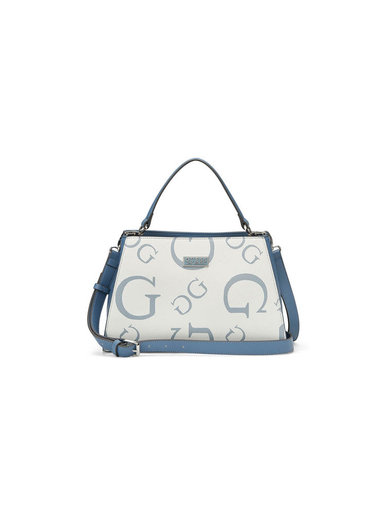 Guess Haze Printed Averi Satchel Bag with Detachable Strap-image-44