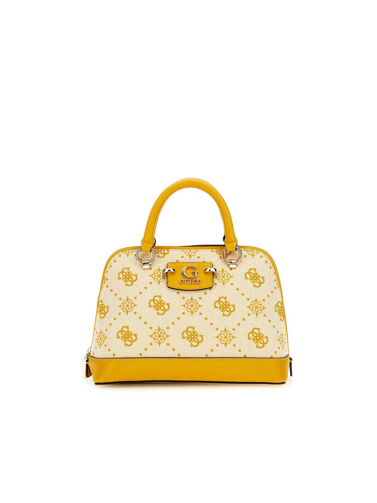guess fashion Guess Marigold Logo Printed Neda Dome Satchel Bag with Detachable Strap-picture-14